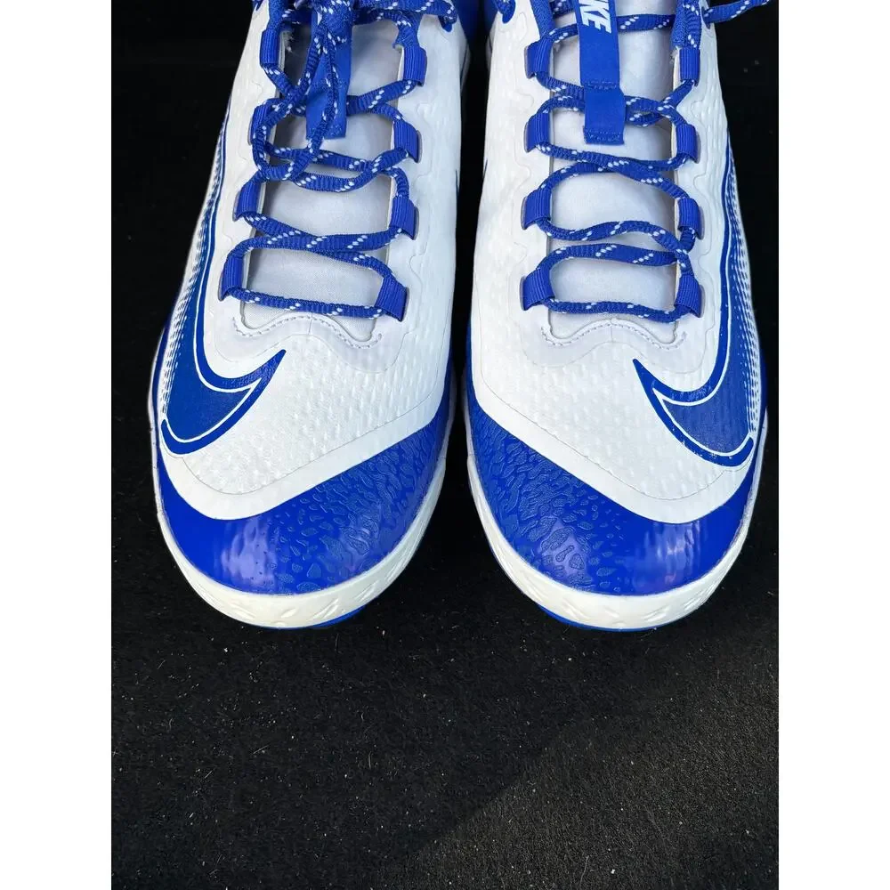 Nike Alpha Huarache Elite 4 Low Baseball Cleats Blue White FD2745-108, Men’s 15